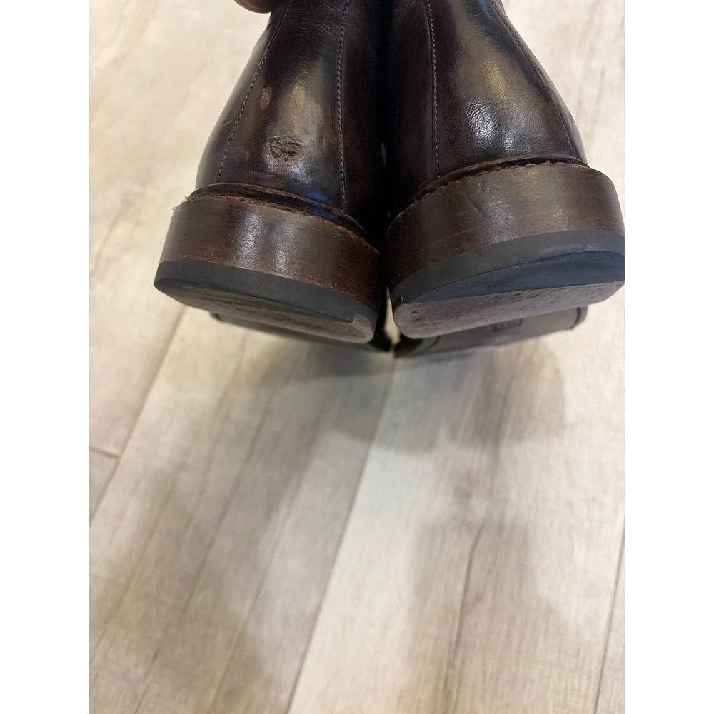 Frye Phillip Chukka Boots Mens 10.5 D Dark Brown Leather Lace Up Ankle 86993